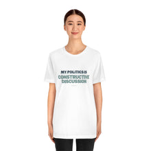 Load image into Gallery viewer, My Politics Is (Green) - Unisex Jersey Short Sleeve Tee
