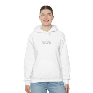 Social Media Isn't Real - Unisex Heavy Blend™ Hooded Sweatshirt