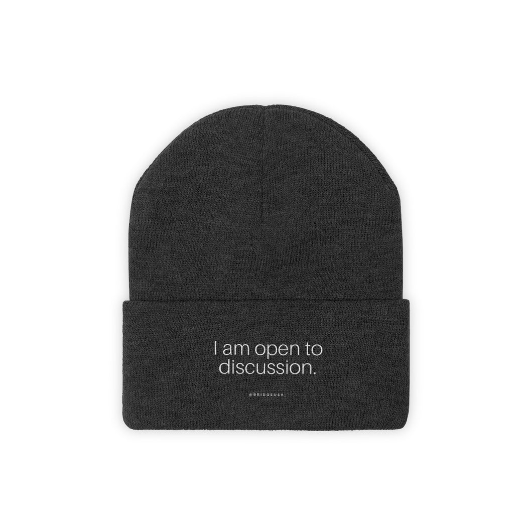 Open to Discussion - Knit Beanie